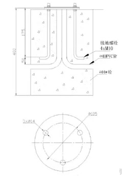 草坪灯基础图